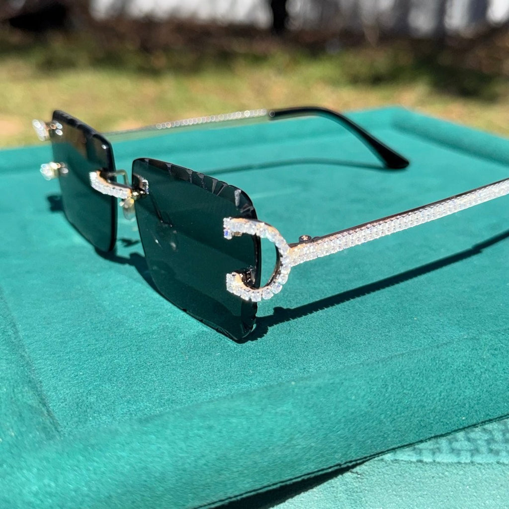 Black Iced out Designer Glasses