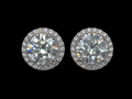 Moissanite Circle Stud Earrings