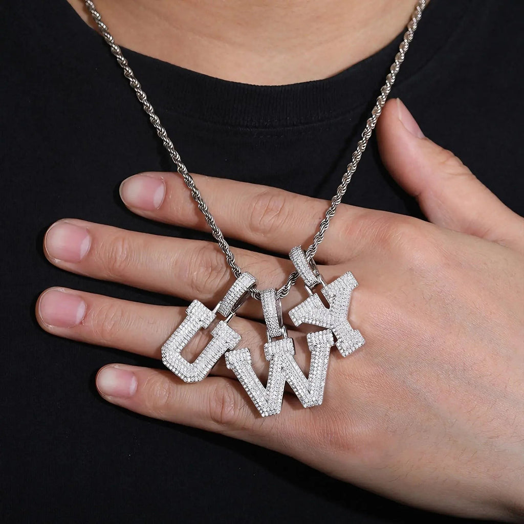 Moissanite A-Z Letter Pendant