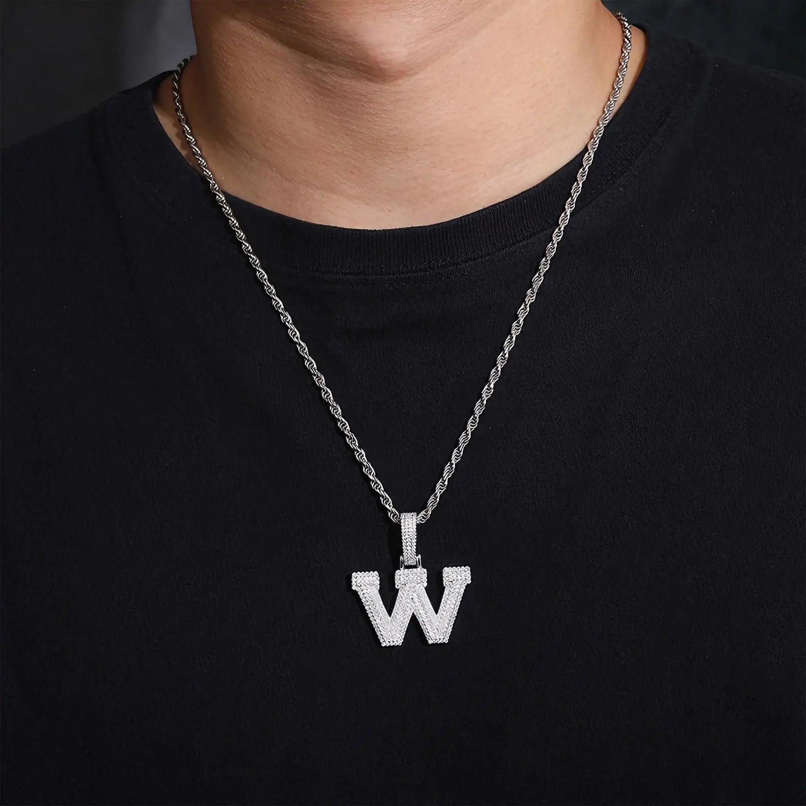 Moissanite A-Z Letter Pendant