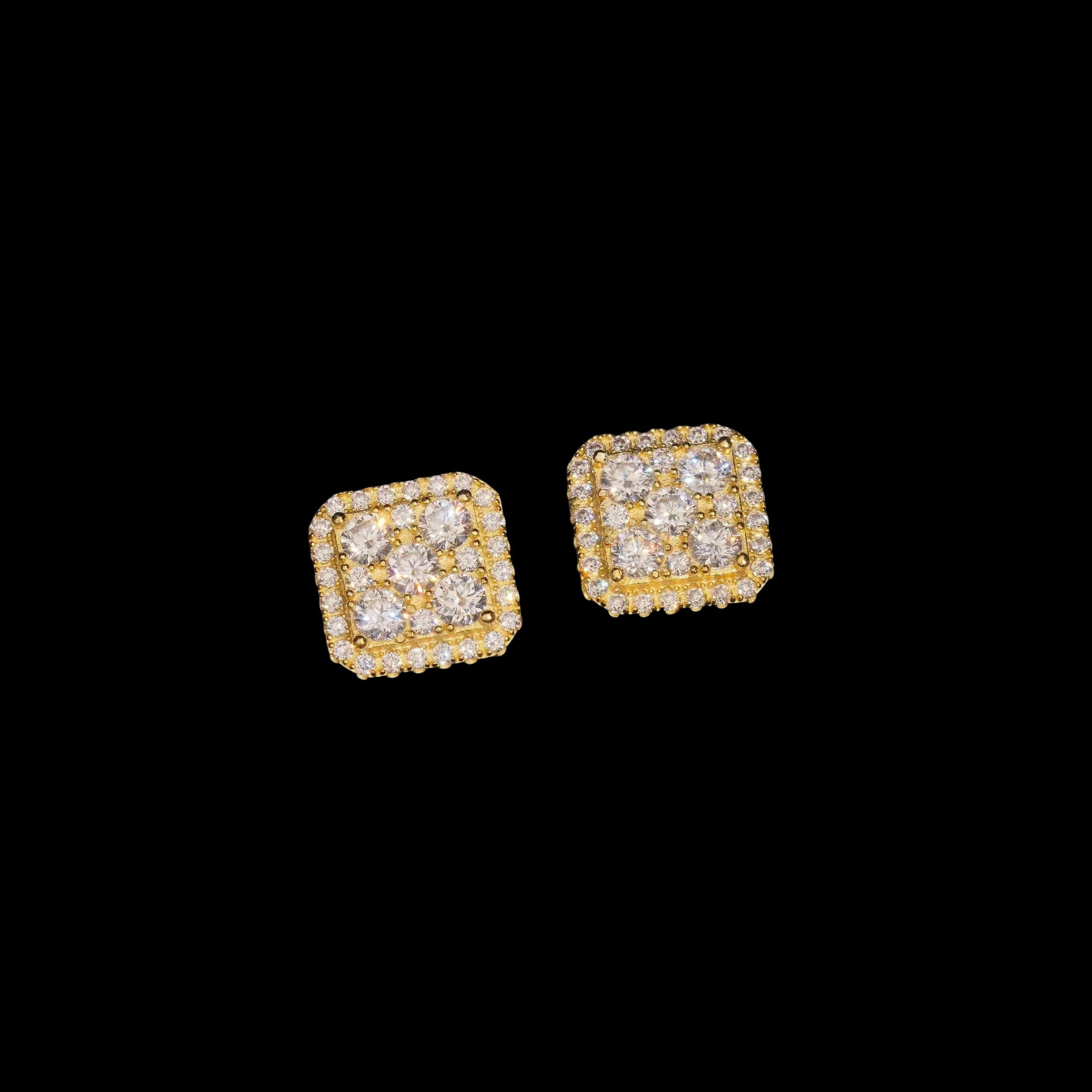 Moissanite 11mm Square Stud Earrings