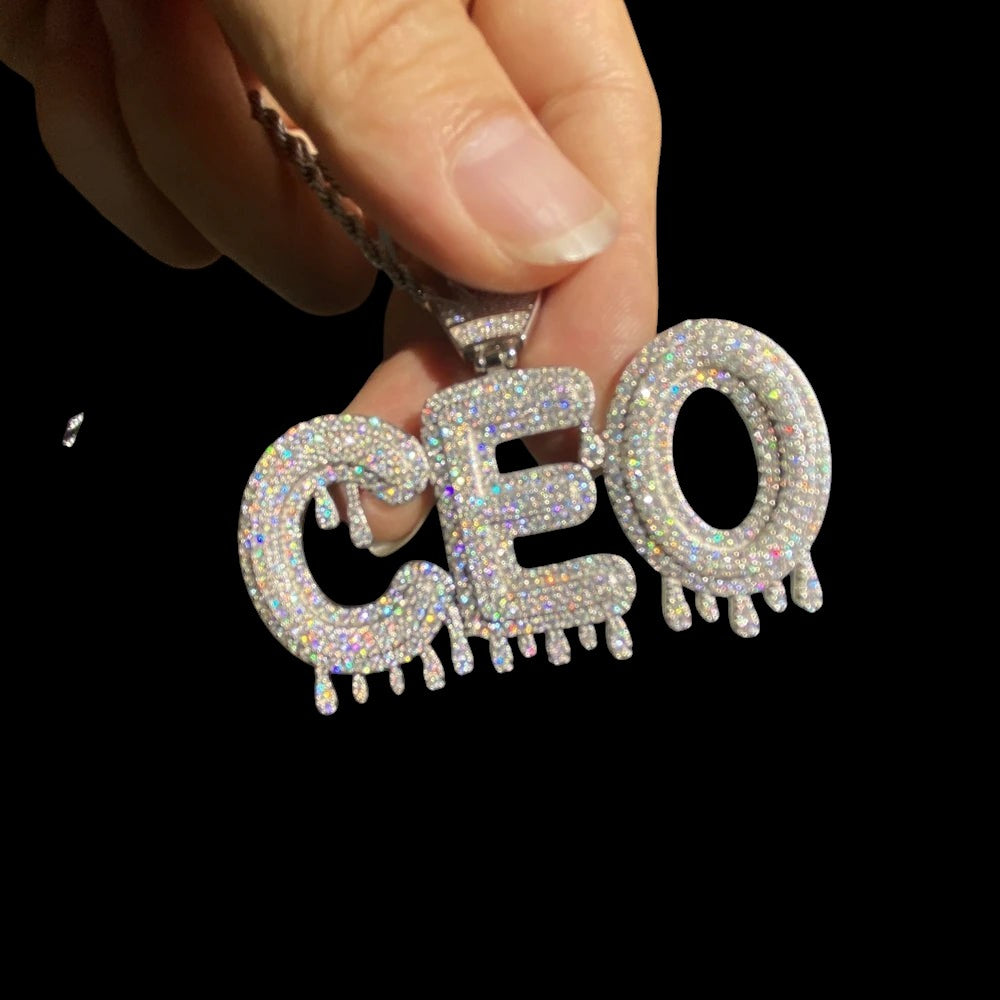 Custom Moissanite CEO Pendant