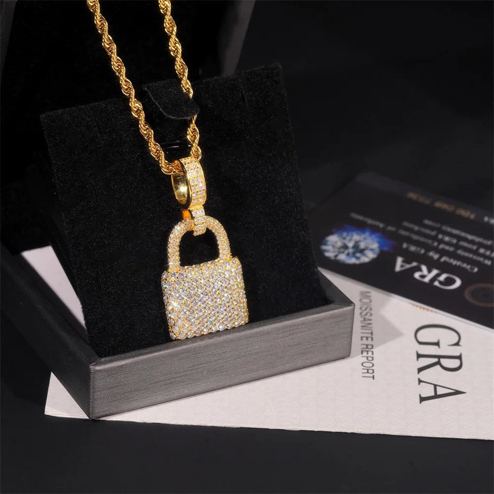 Moissanite Marquise Cut Lock Chain