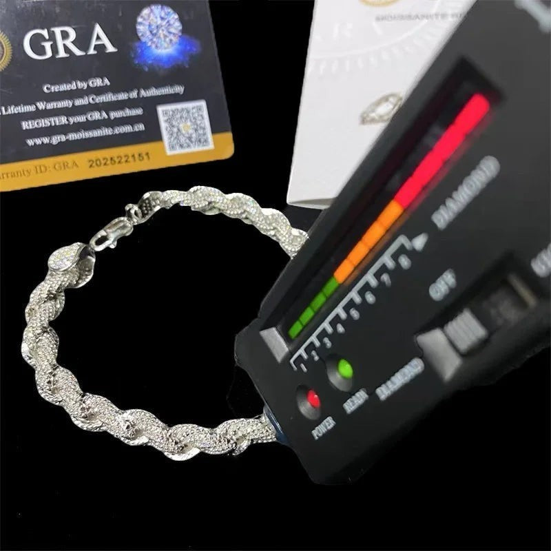 Moissanite Tennis Rope Bracelet