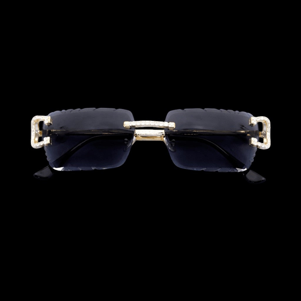 Black Iced out Designer Glasses