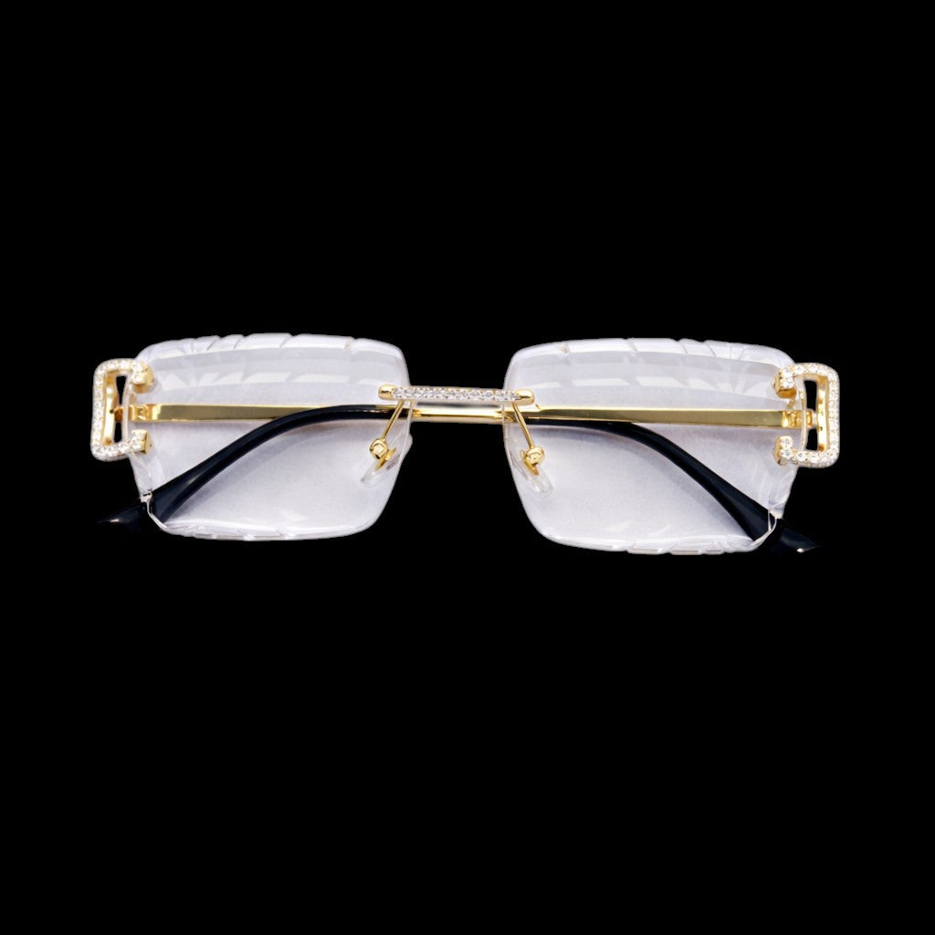 Clear Iced out Designer Glasses
