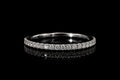 Petey's jewelry minimalist 925 sterling silver stackable band ring featuring round brilliant cut VVS1 moissanite stones